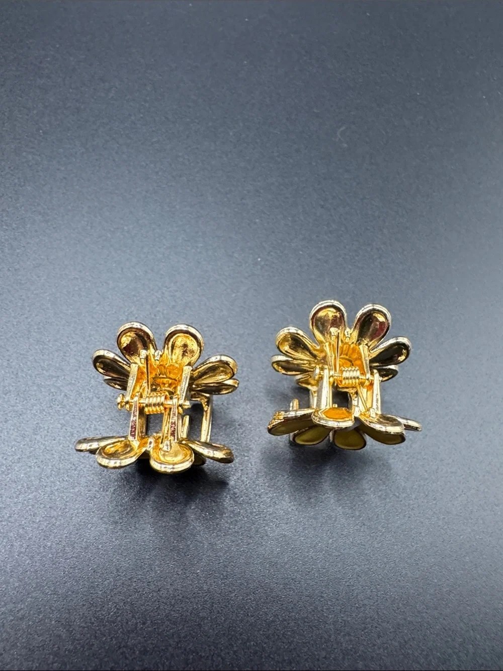 Yellow Daisy Flower Hair Clip set of 2